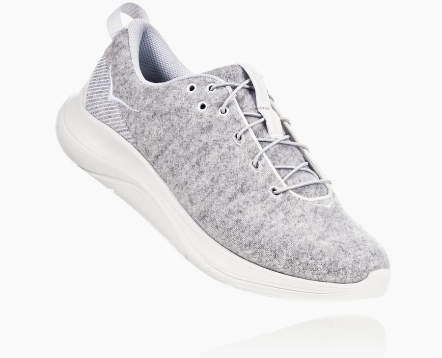 Zapatillas Running Hoka One One Mujer - Hupana Flow Wool - Gris - WTL931285